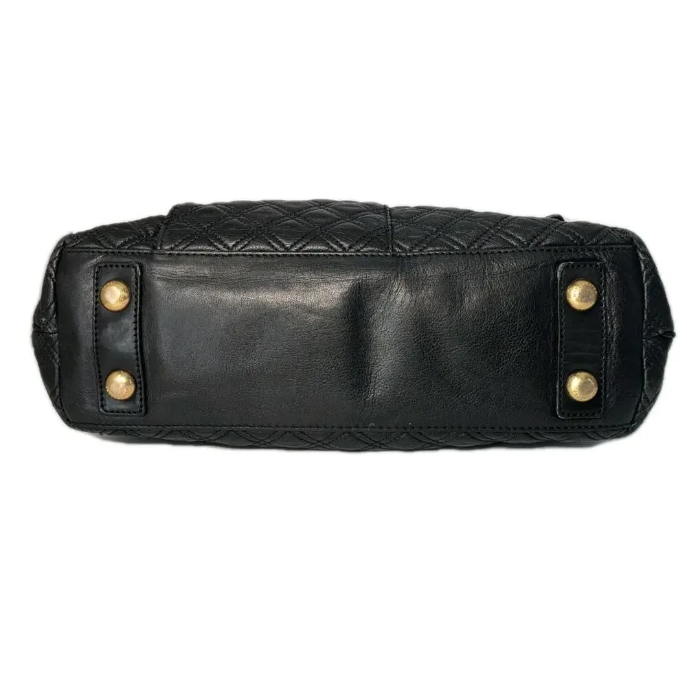 Vintage Marc Jacobs Italy Calfskin Leather Quilted Ursula Tote Shoulder Bag Y2K - Picture 3 of 16